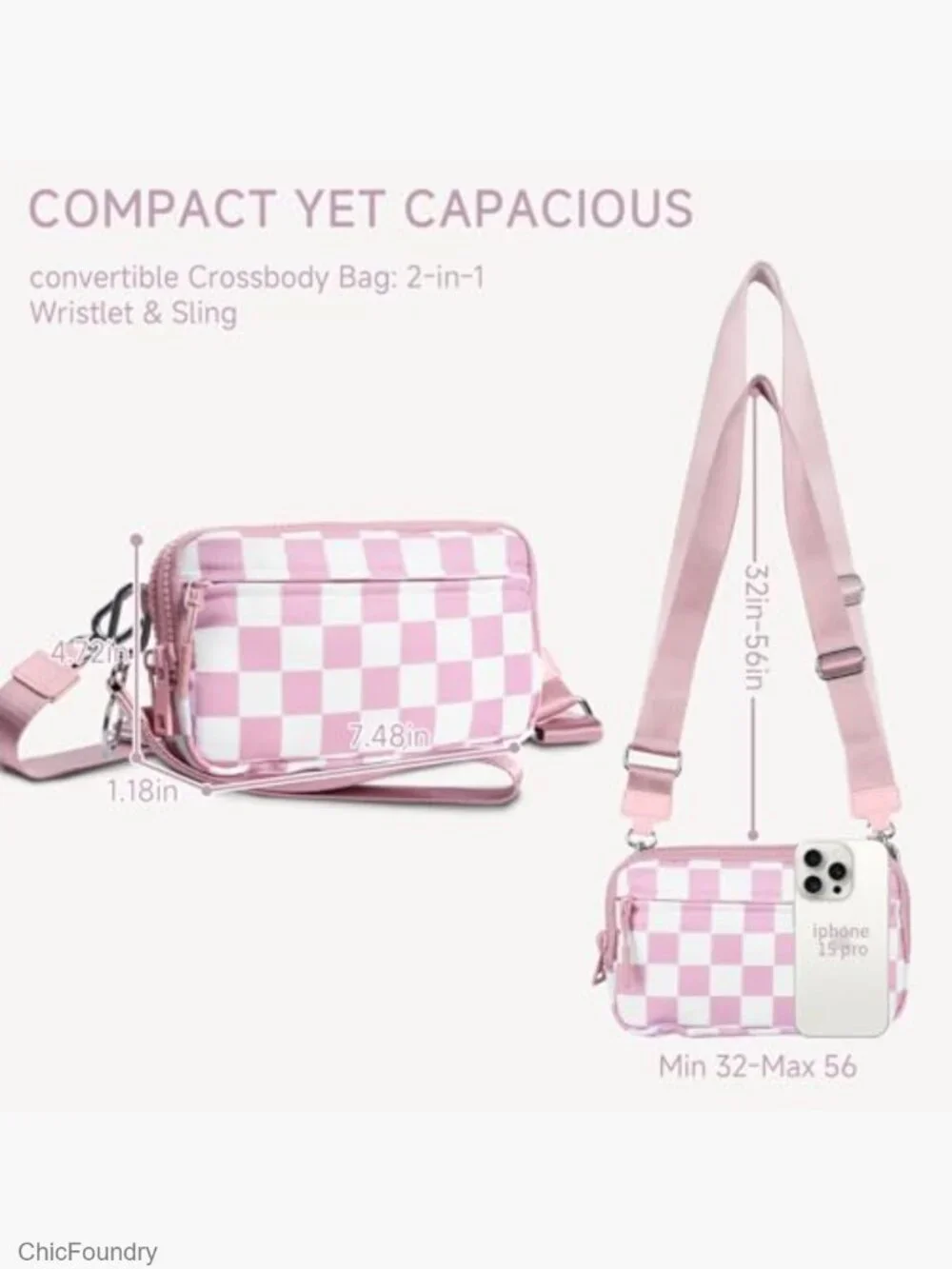 RFID Blocking Wristlet Wallet Crossbody Nylon